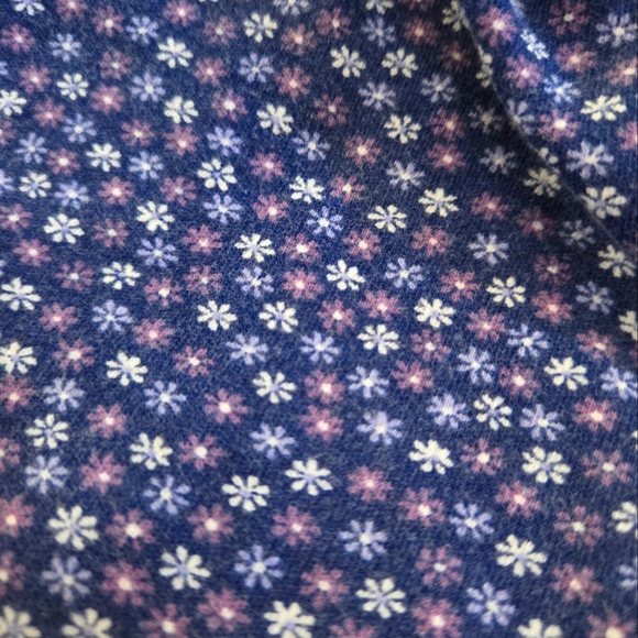 Vintage Y2K Old Navy blue floral cotton pants and cardigan matching 2-piece set - Picture 2 of 10